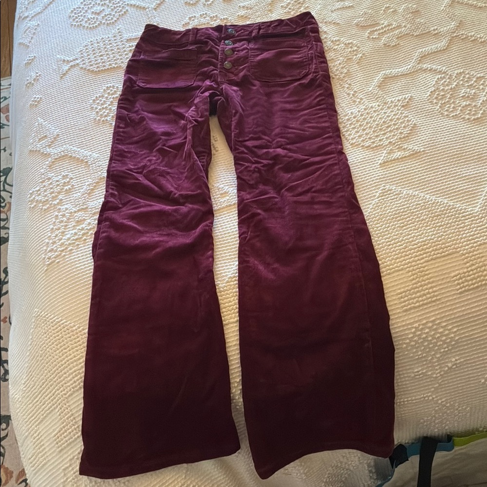 Girls Burgundy Corduroy Pants